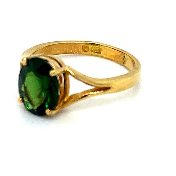 GIA Chrome Tourmaline 2.80ct Solid 22K Gold Ring - Picture 6 of 10